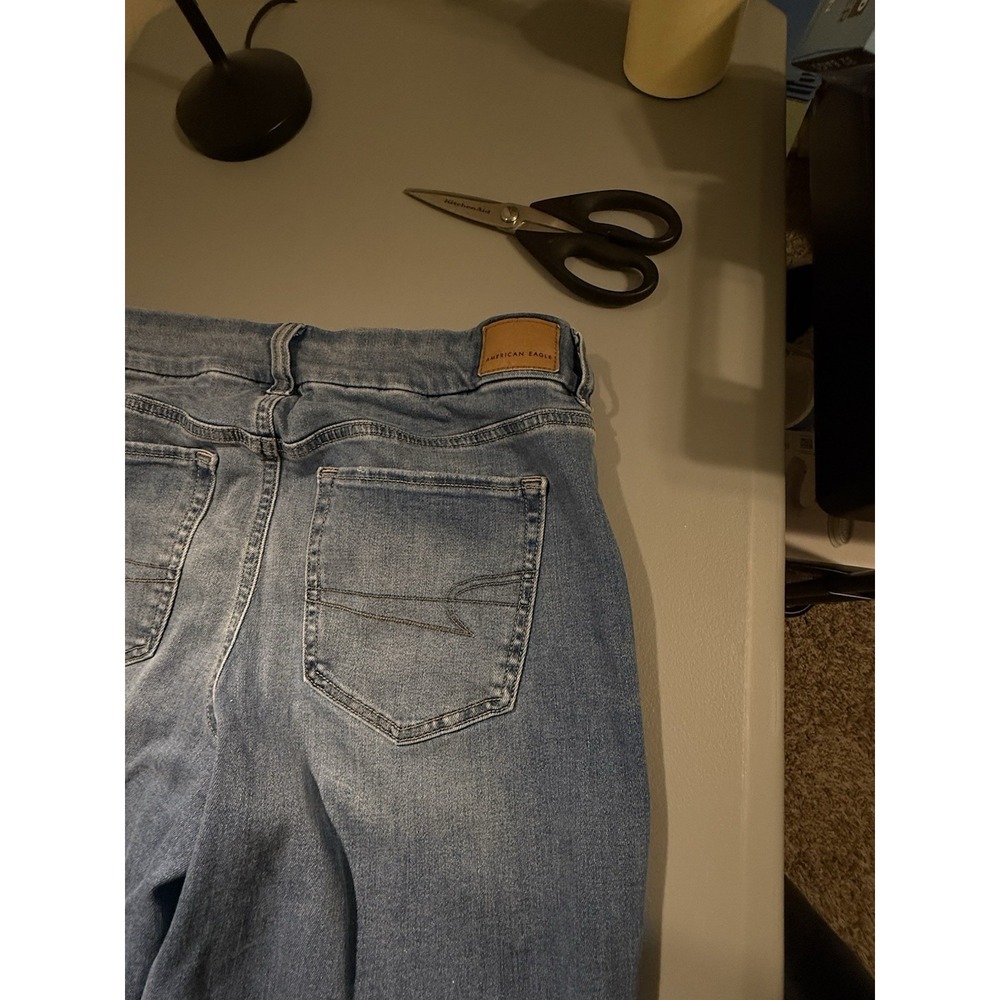 American Eagle Jeans Womens 14 Blue Curvy Kick Boot Next Level Stretch Denim - Picture 12 of 16